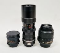 Nikon DX AF-S Nikkor 18-55mm lens together with Fujica seimar auto zoom 1:38 f=85 - 205mm lens,