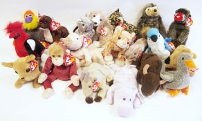 Large quantity of TY Beanie Babies Chinese Zodiac rat, snake, pig, ox, rabbit, tiger, goat, horse,