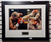 Signed and framed Ricky 'Hitman' Hatton I.B.O. Light Welterweight World Champion photo, 29cm x 41cm