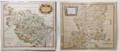 Robert Morden (1650-1703) Two hand-coloured engraved maps of The West Riding of Yorkshire and