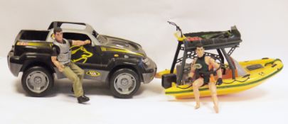 Action Man Speedboat together with an Action Man Raid Jeep (one box) (PLEASE NOTE VAT WILL BE