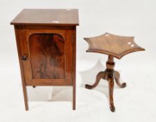 Simpsons of Norfolk mahogany and cross-banded tripod side table with six star-shaped top, 53cm