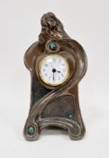 Bretby Art Nouveau stoneware clockcase, circa 1900, impressed factory marks, registration mark and