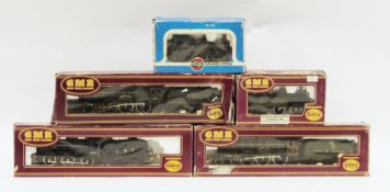 Five boxed Airfix 00 gauge locomotives to include 54122 Fowler L.M.S., 5415-5 castle class BR,