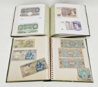 Collection of mostly British banknotes including previous 10 and 20 pound notes and a selection of