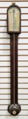 Early 19th century Regency mahogany and brass stick barometer by John Young, Hampton Court, the