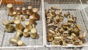 Nineteen brass bell weights, all imperial including eleven Avery weights ranging from 7lb to 1lb