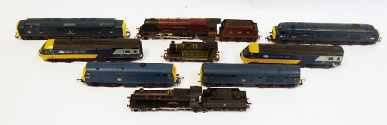 Seven loose 00 gauge locomotives to include Hornby 4-0-4 Intercity 6124, Hornby 4-0-4 Intercity
