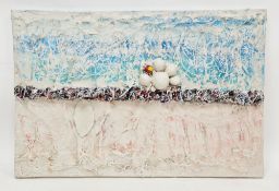 Rose Feller (aka Rozsa Szucs, Hungarian, b.1975) Mixed media on canvas 'Ocean', abstract