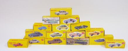 Sixteen Modern Dinky Toys by Mattel to include 520 Fiat 600D, 532 Lincoln 