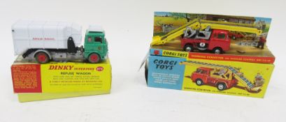 Two boxed diecast model cars to include Corgi Toys No.64 Working Conveyor on forward control Jeep