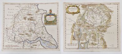 Robert Morden (1650-1703) Two hand-coloured engraved maps of The East Riding of Yorkshire and