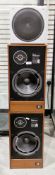 Pair of Teledyne Acoustic Research AR17EH speakers in wooden veneered cases, serial nos.021512 and