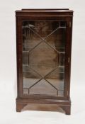 Mahogany veneered display cabinet in the George III manner, single astragal-effect glazed door