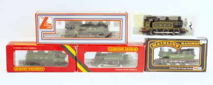 Hornby R.077 G.W.R. 0-4-0 locomotive together with a R.041 G.W.R. Loco Pannier Tank, Hornby R353 0-