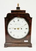 Regency rosewood 8-day chiming bracket clock by Ellicott and Taylor of Royal Exchange, the case with