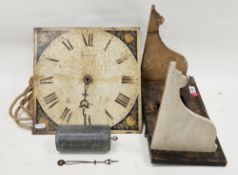 30-hour longcase movement as a bracket clock, a painted 11