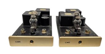 Pair of Cary CAD805 triode output monaural tube amplifiers, serial numbers 940552 and 940553 (2)