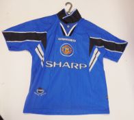 Five vintage Manchester United Youth jerseys, all circa 1990's, including 1995, 96 Sharp Viewcam