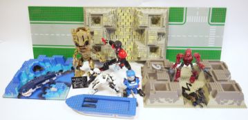 Four boxes of loose Lego to include Lego Guardians of the Galaxy Groot, Miles Morales Spiderman,