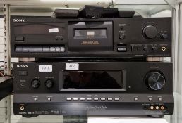 Sony STR-DH 800 AV receiver/control centre and a Sony TC-K415 cassette deck (2)