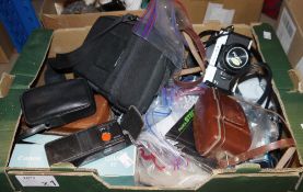 Collection of cameras and related equipment including a Canon digital Ixus 50, boxed, a Fujica