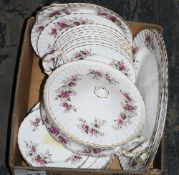 Extensive Royal Albert Lavender Rose part tea and dinner service to include teapot, teacups and