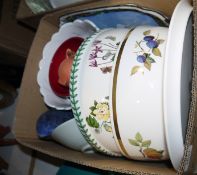 Le Creuset rectangular orange and cream glazed cast iron lidded oven dish, 28cm and a Le Creuset-