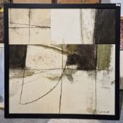 After Niro Vasali  Mixed media abstract print with facsimile signature lower right, in black