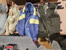 Collection of clothing including Fusalp jacket, Ann Turner coat and waistcoat, Alfa Romeo jacket,