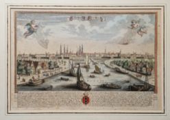 After Joseph Friedrich Leopold (1668/69-1726/27) Hand-coloured engraving  Amsterdam, No. 20, 20.