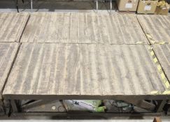 Two slatted wooden pallets, approx. 182cm wide x 91.5cm deep x 44cm high (2)