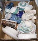 Royal Standard Lindale part tea service to include cups, saucers, teapot, etc, a Spode mug of