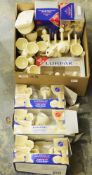 Quantity of Lurpak cream glazed ceramics, a Poole pottery dolphin figural group, five Royal