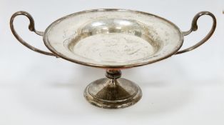 Victorian silver two-handled tazza, hallmarked Birmingham, 1904, maker's marks for Williams