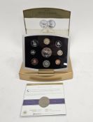 Golden Jubilee Elizabeth II 2002 proof coin collection, boxed with certificate and a 2002 £5 coin in