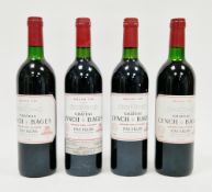 Four bottles of Chateau Lynch Bages Grand Cru Classe Pauillac (two of 1984, two of 1986) (4)