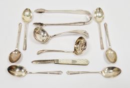Set of six silver teaspoons, Sheffield 1960, Francis Howard Ltd, 10.5cm long, a Victorian mother-