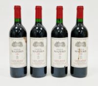 Four bottles of Chateau Mazeris 1990 Canon Fronsac (4)
