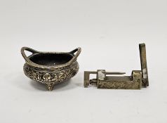 Chinese gilt bronze tripod censer, 20th century, six-character Xuande spurious mark to base, with