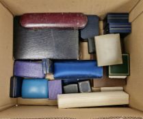 Collection of approx 19 antique and later empty jewellery boxes