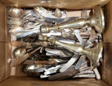 Collection of silver plated flatware including approx. 94 pieces of Kings pattern, comprising