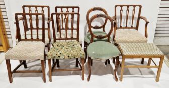 Set of five 20th century mahogany dining chairs in the Georgian manner (including two carvers),