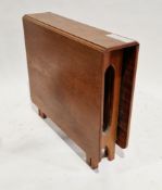 Mid-century Jentique teak gateleg table with square flaps, 74cm high x 144cm long x 82.5cm deep