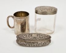 Victorian silver mug, London 1874, Goldsmith Alliance Limited, of straight form, engraved with