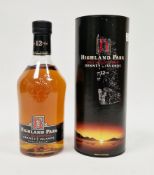 Highland Park Orkney Islands 12yo single malt scotch whisky, duty free bottling, 100cl, 43% vol in