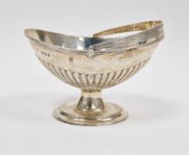 Victorian silver footed oval sugar-bowl, hallmarked London, 1893, makers marks for Charles Boyton (
