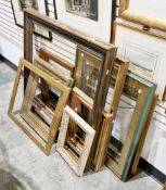 Collection of 11 gilt and ebonised picture frames, largest 92cm x 97cm (11)