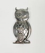 Max Brammer, Danish, sterling silver brooch in the form of two owls, stamped to back Brammer,