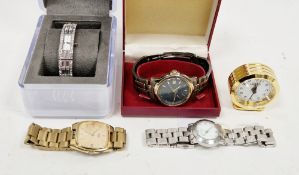 Vintage Seiko quartz gents wristwatch, the gilt dial with raised gilt baton hour markers, date